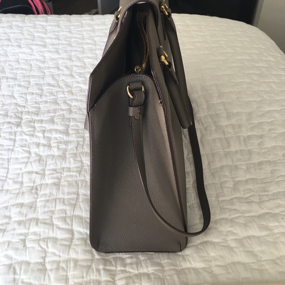 Large Pebbled Leather Ralph Lauren Brigitte Tote - Picture 3 of 6